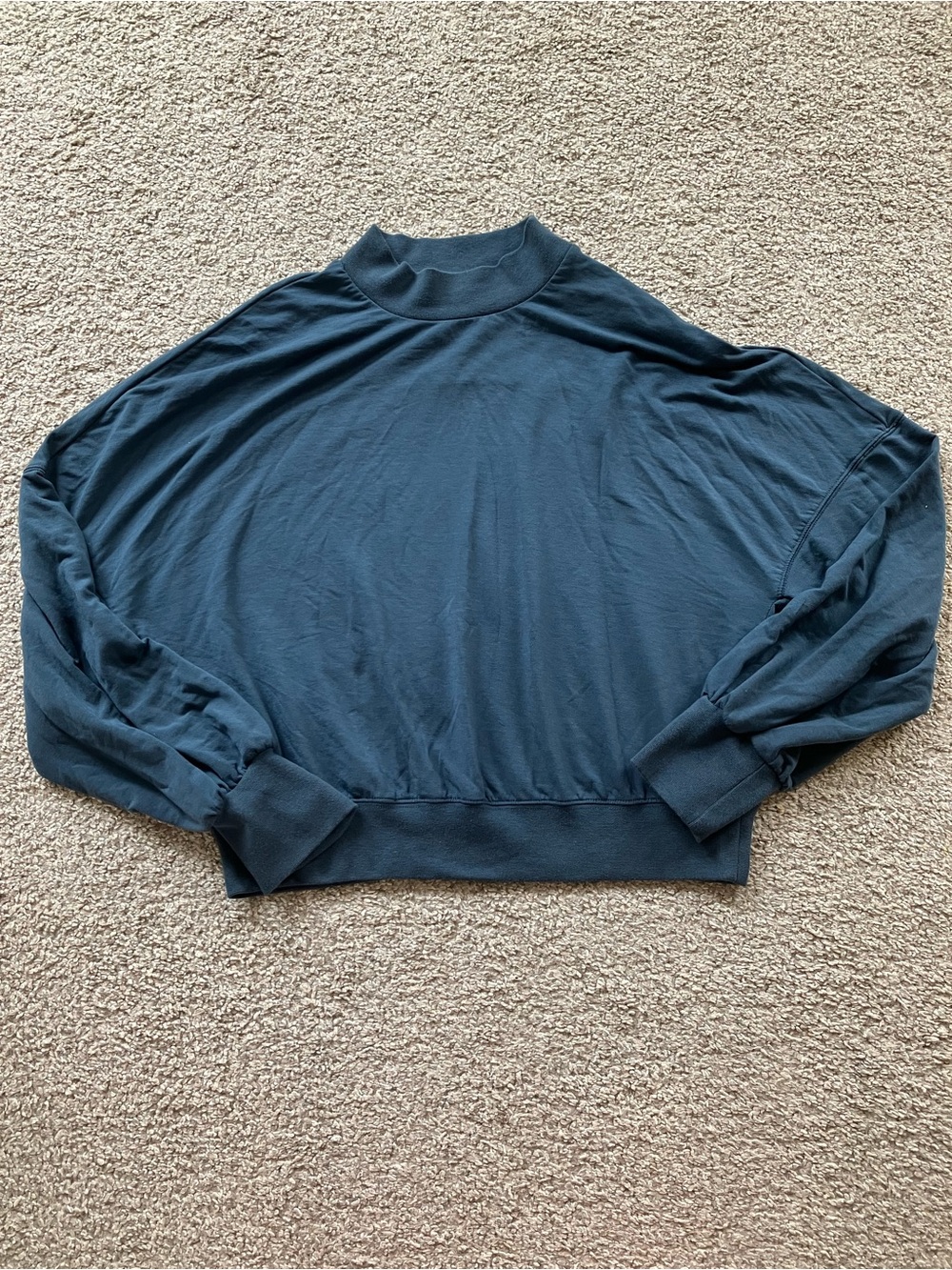 Fabletics Slate Blue Womens Samantha Mock Neck Pullover Size L